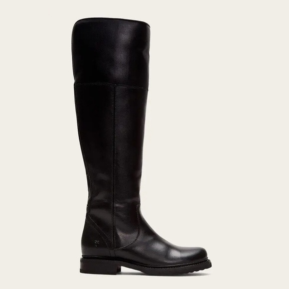 FRYE | NEW! Veronica Shearling Tall Leather Riding Boot in Black | Sz 6.5 - Picture 1 of 16